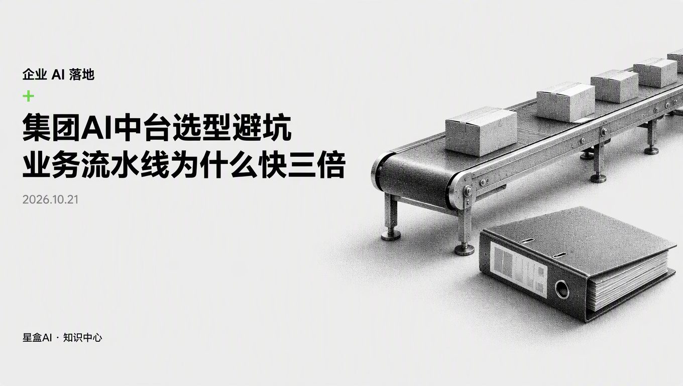 集团AI中台选型避坑：改搭业务流水线，交付为什么快了3倍？