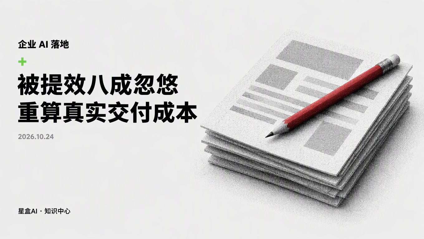 被AI提效80%忽悠了？用返工率重算单篇真实AI交付成本