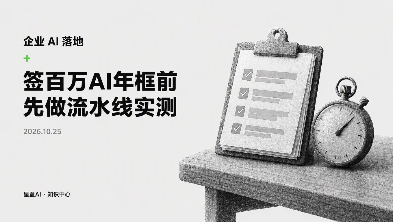 签百万AI年框前,怎么用一条业务线做AI流水线实测?