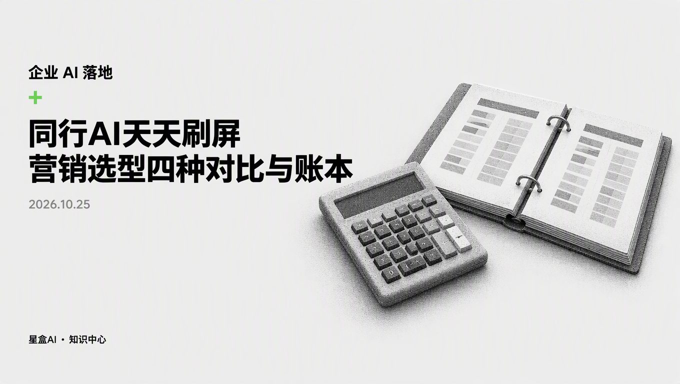 同行AI天天刷屏我们卡在落地？营销AI选型4种模式对比与账本