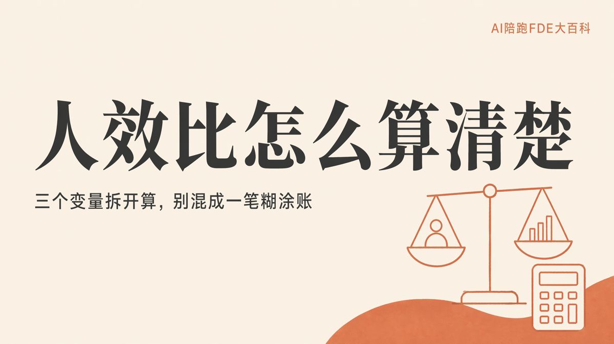 AI落地的人效比,到底怎麼算清楚