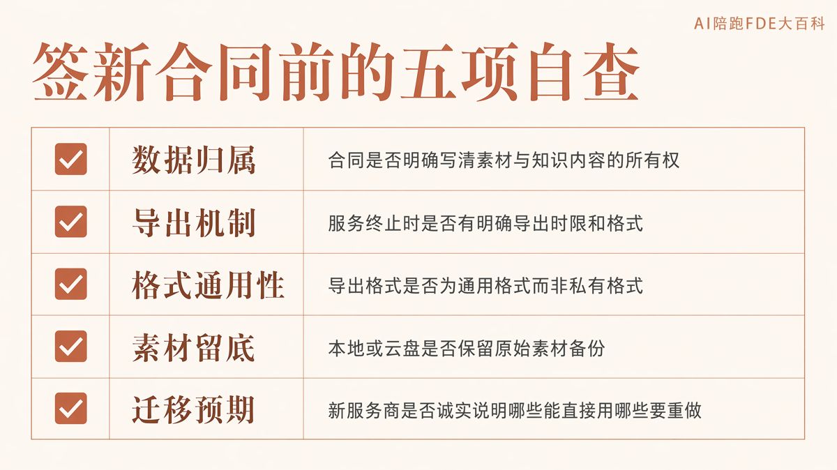 换AI服务商，数据和知识库能带走多少？