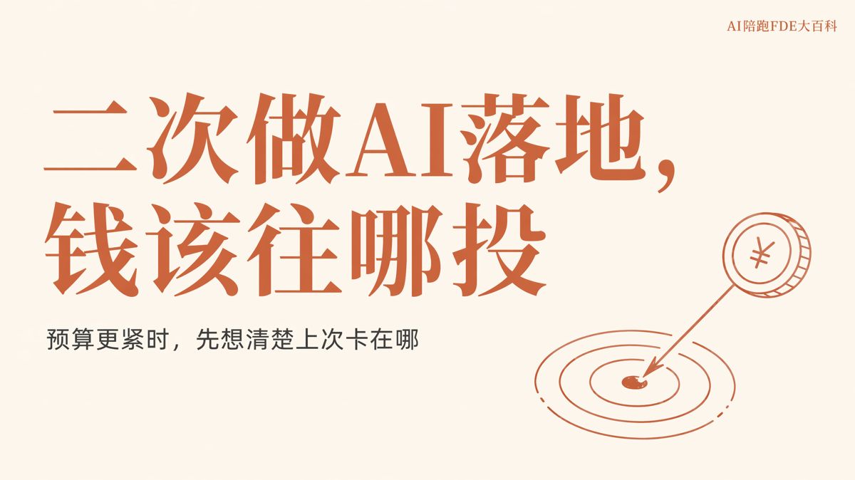 二次做AI落地,預算更緊該怎麼投
