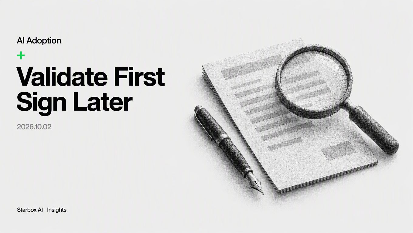 Validate First, Sign Later: De-Risking Enterprise AI Engagements