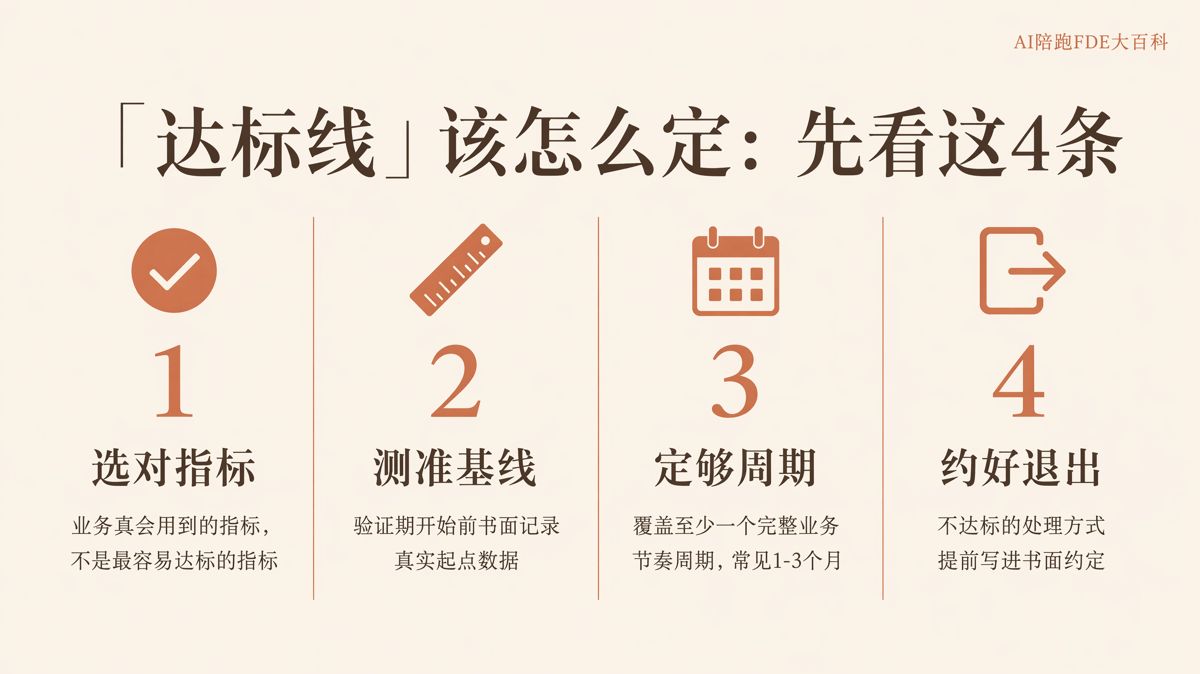 AI验证期,先把达标线写清楚