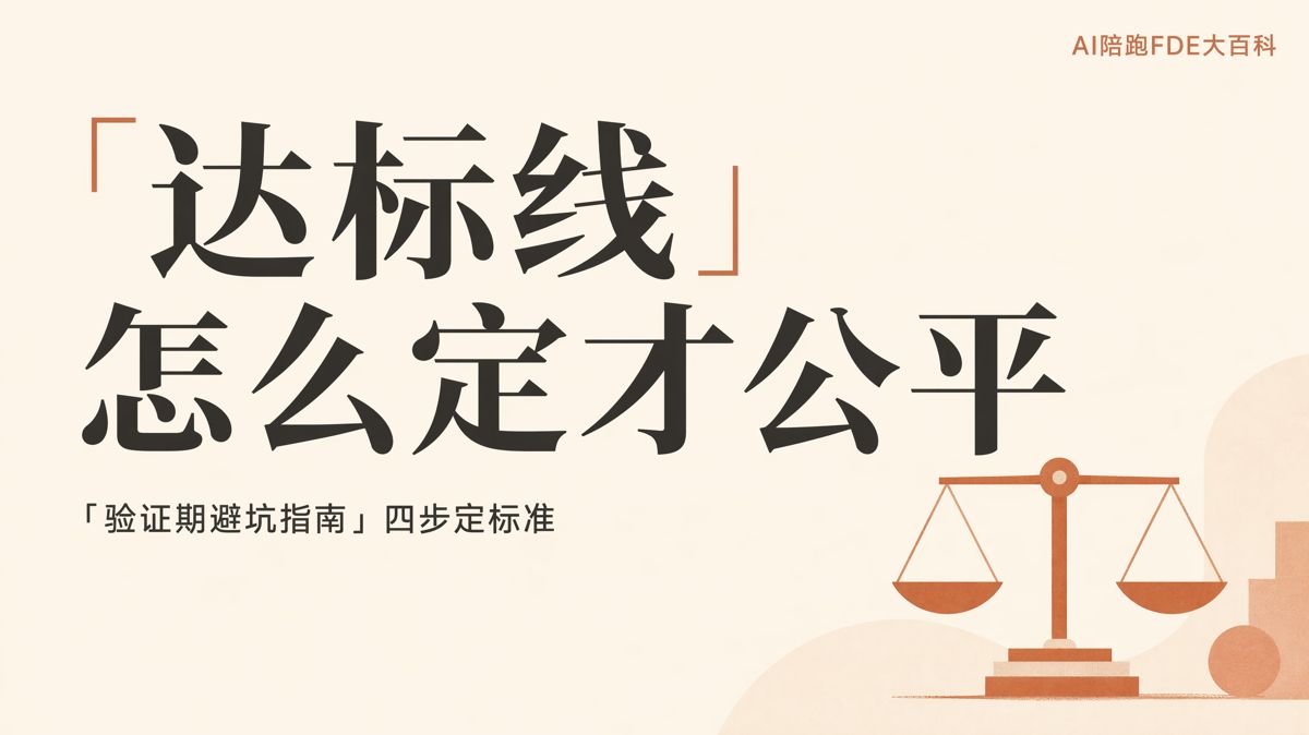 AI验证期,先把达标线写清楚