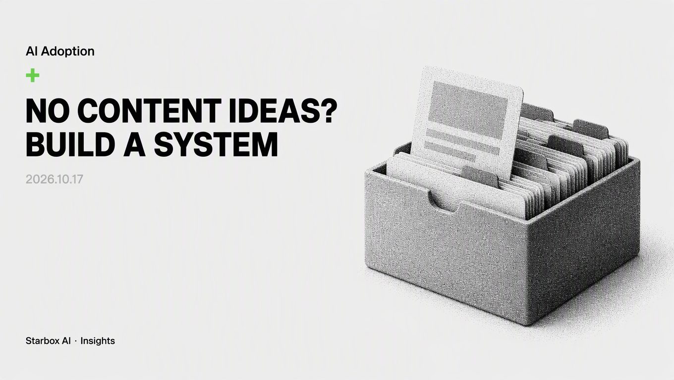 Running Out of Content Ideas? Turn Raw Material into a System