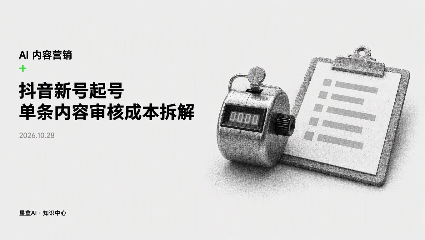 抖音新号起号AI内容每条审核成本到底要多少钱？