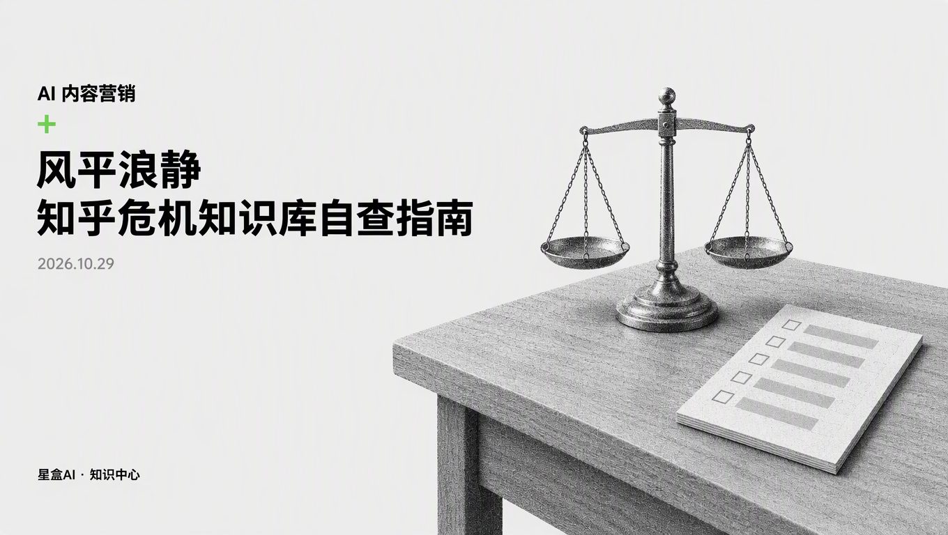 风平浪静:企业知乎危机知识库怎么自查?