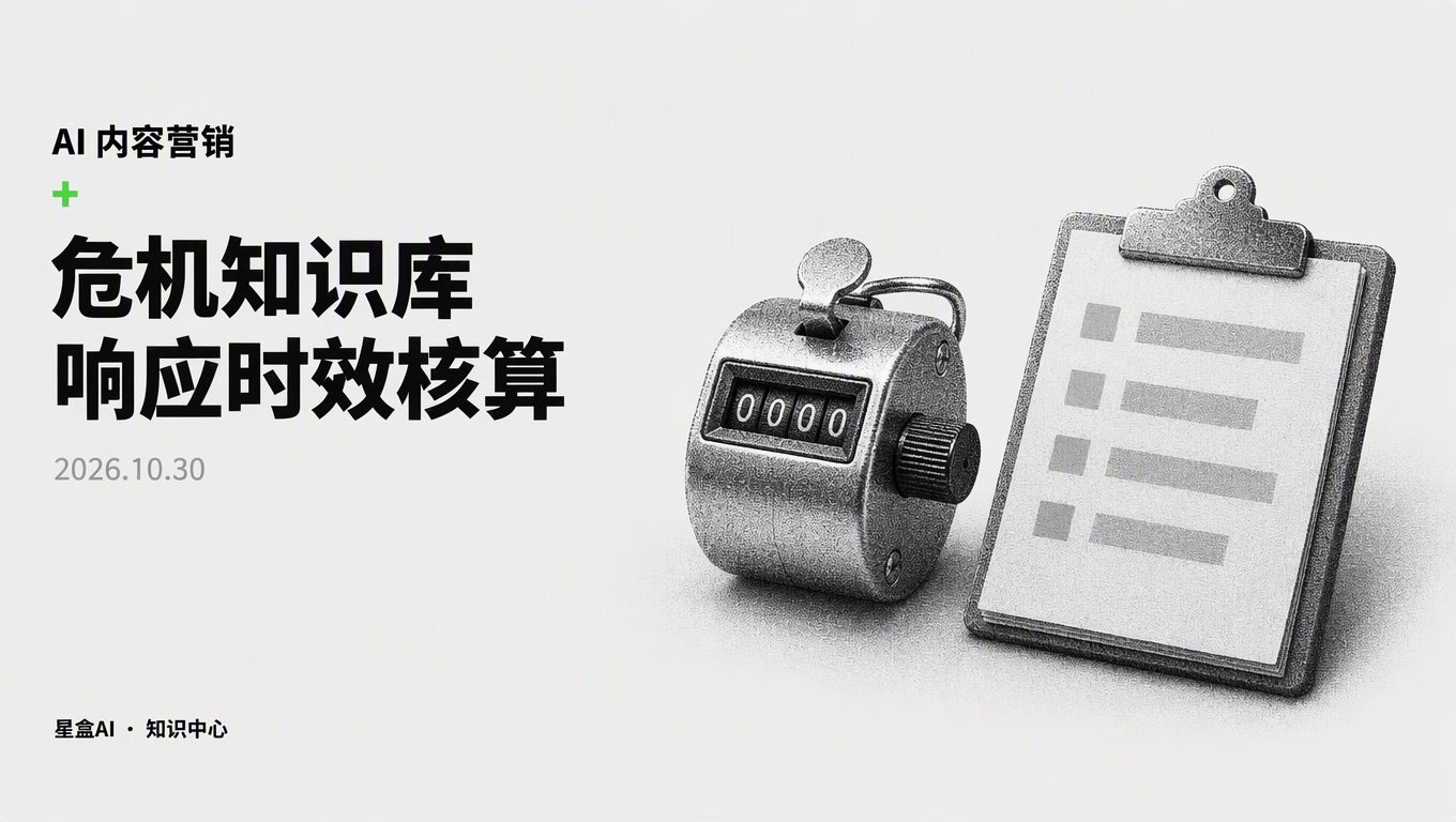 搭建危机知识库,公众号澄清推文响应工时从8小时降到40分钟