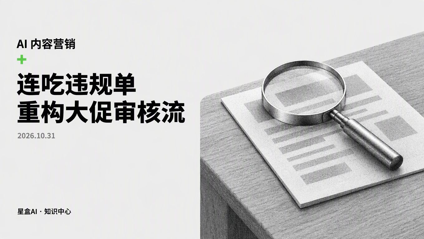小红书运营连吃3张大促违规单：重做小红书大促审核流告别无效自责