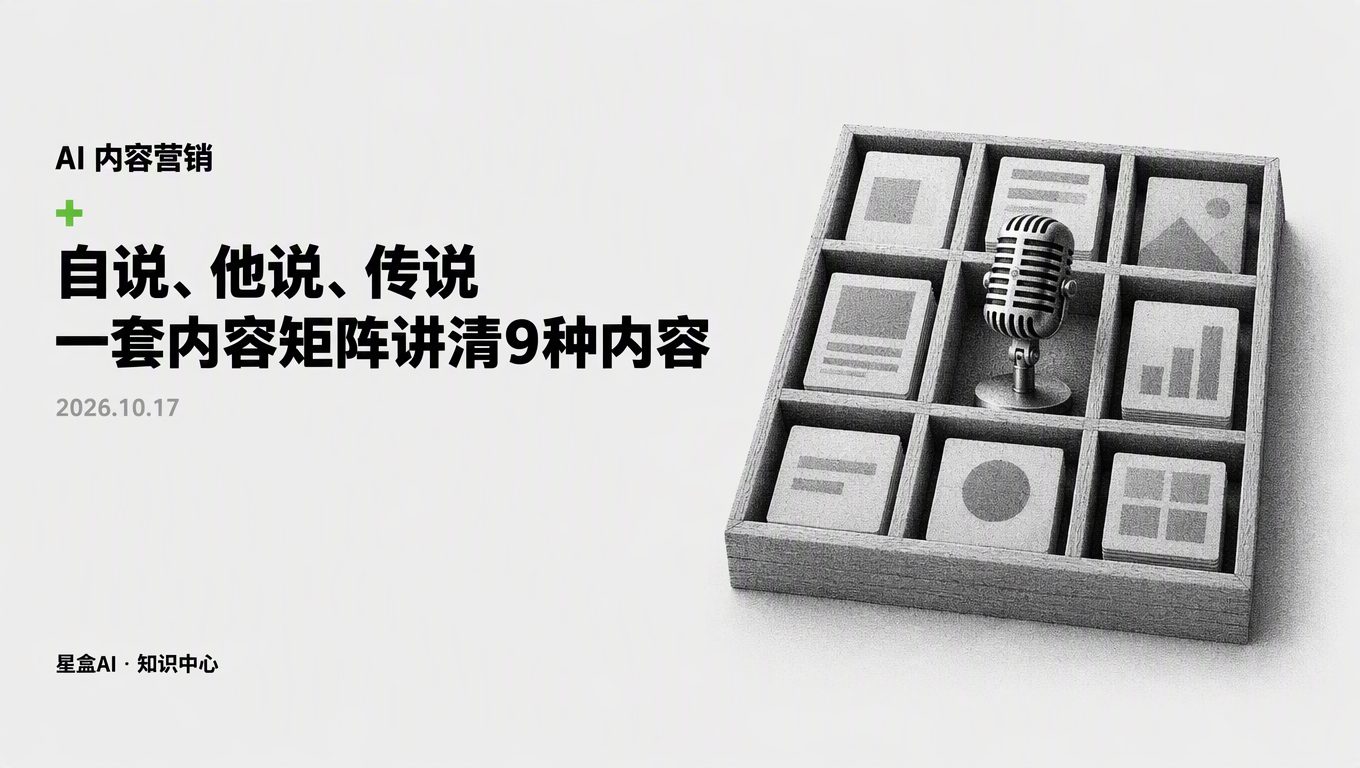 自说、他说、传说:一套内容矩阵讲清 9 种内容