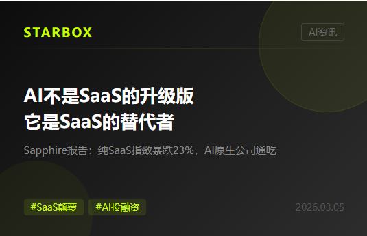 Sapphire Ventures最新报告:AI不是SaaS的升级版,它是SaaS的替代者