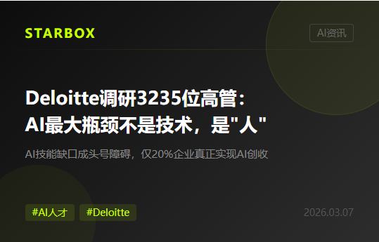 Deloitte调研3235位高管:AI最大的瓶颈不是技术,是"人"