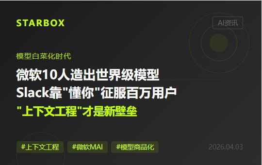 微软不到10人造出3个世界级AI模型,Slack靠"上下文"拿下百万周活:模型白菜化了,"懂你"才是新壁垒