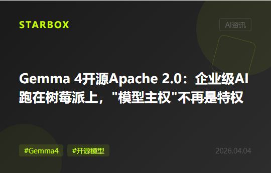Google Gemma 4正式開源Apache 2.0:當企業級AI可以跑在樹莓派上,"模型主權"不再是大公司的特權