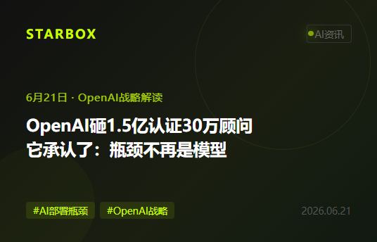 OpenAI砸1.5亿美元、要认证30万顾问——它亲口承认了:AI落地的瓶颈不再是模型
