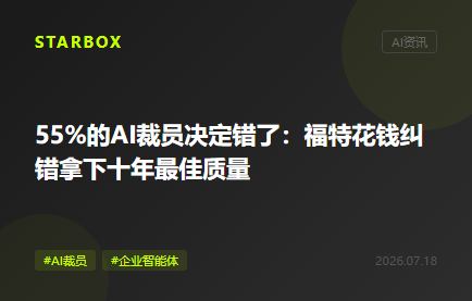 55%的AI裁員決定錯了:福特花錢糾錯,反而拿下十年最佳質量