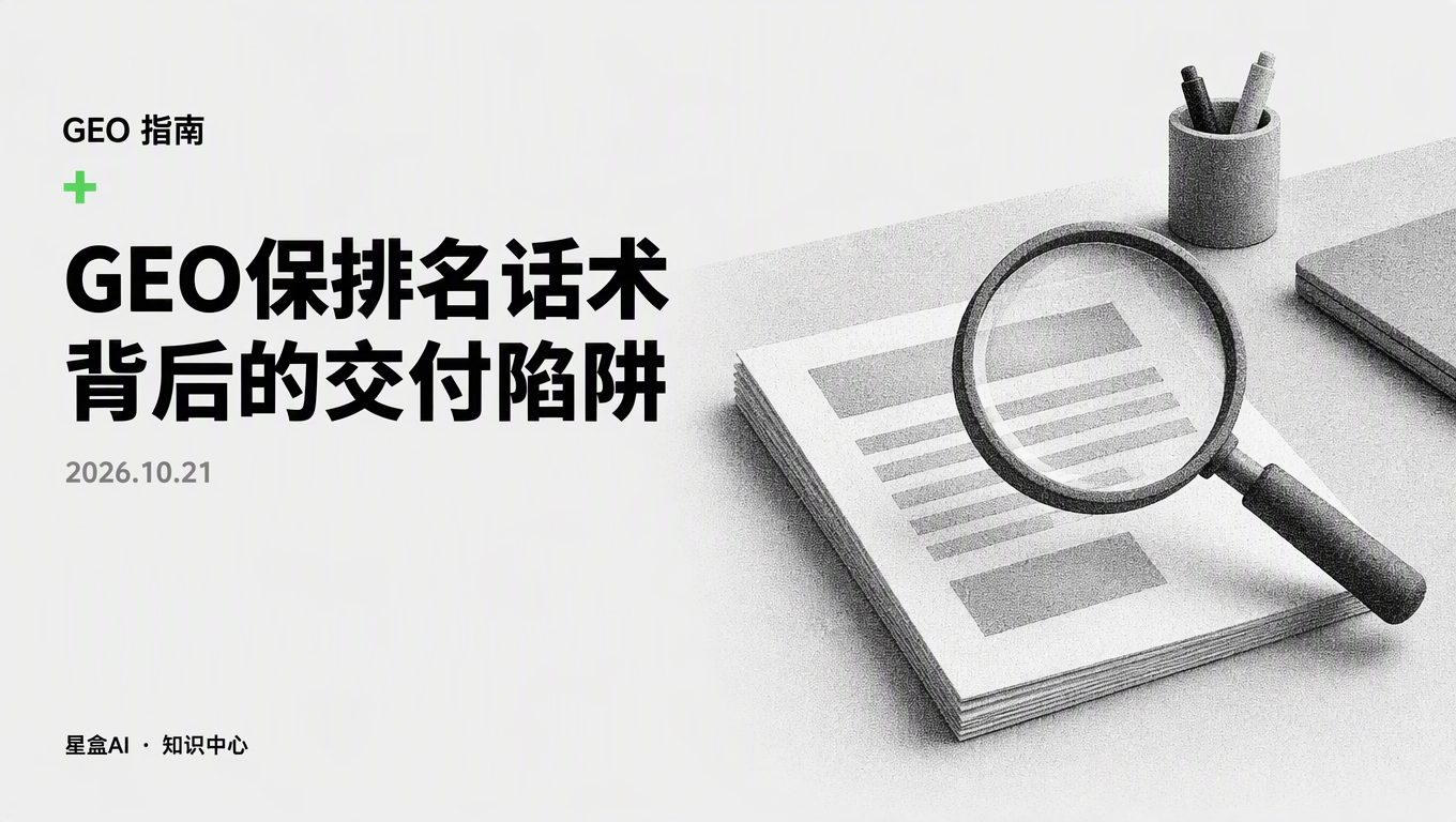 GEO保排名能信吗？拆解供应商常说的4种承诺