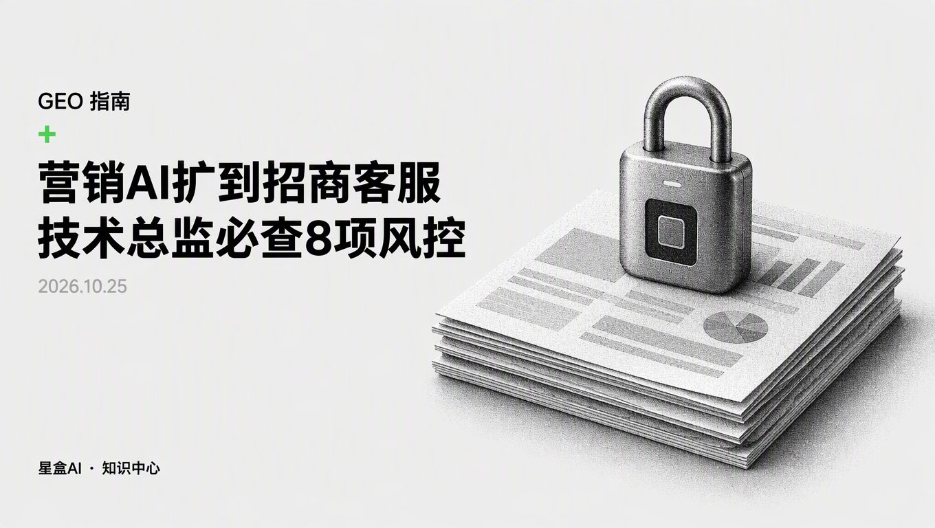 营销AI跑通后扩到招商客服AI，技术总监必查的8项风控清单