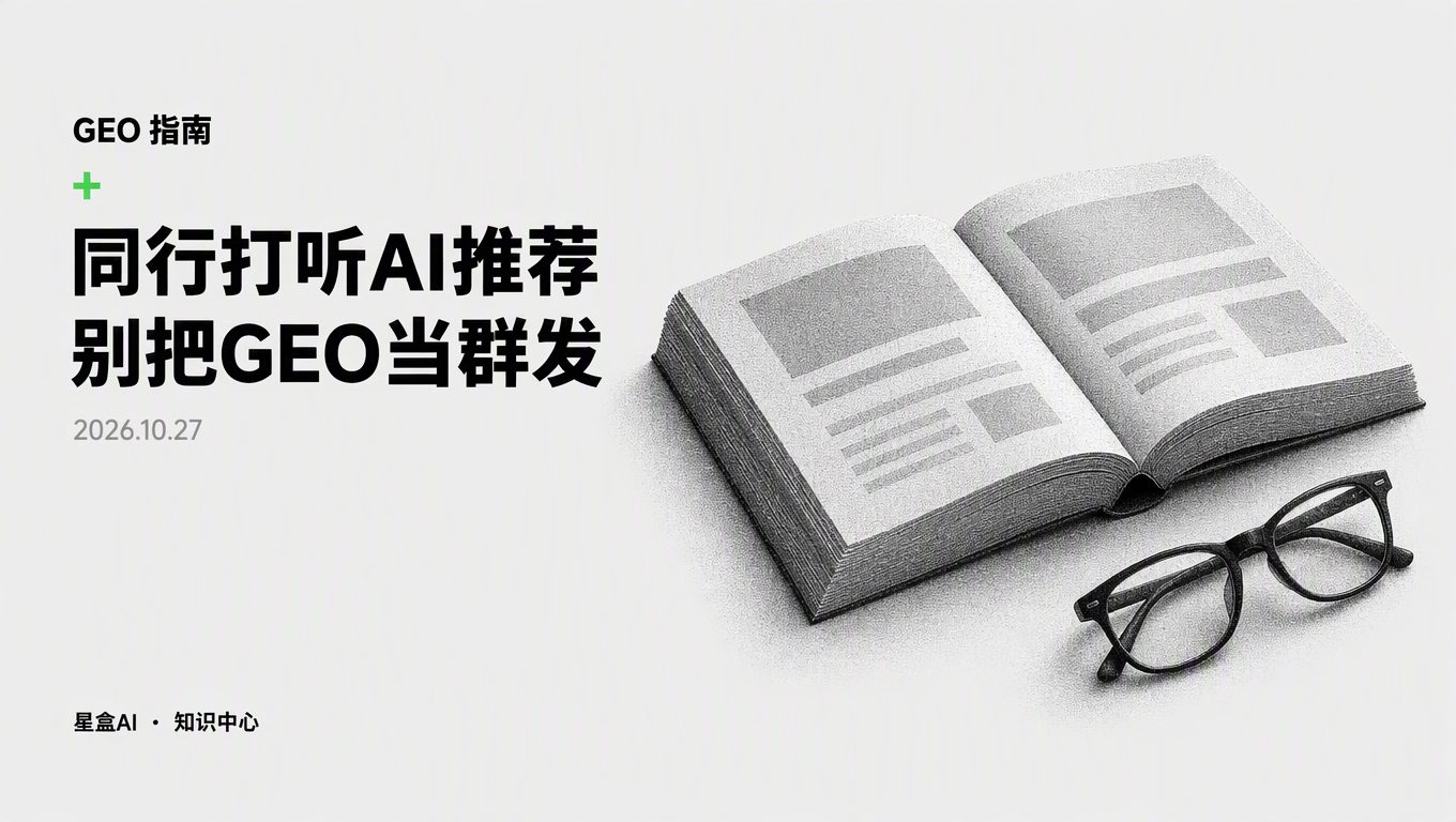 同行问我们AI推荐怎么搞:避开把群发当推广的GEO误区