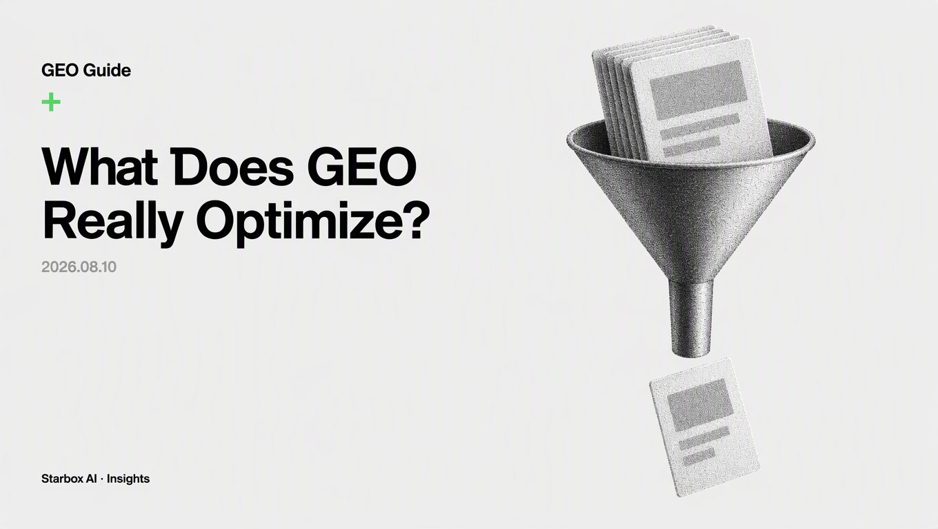 What Does GEO Actually Optimize? A Complete Breakdown