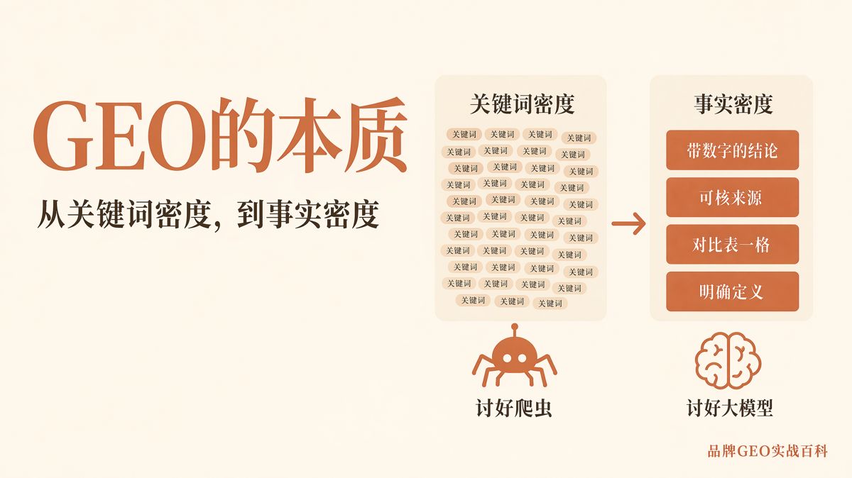 GEO的本质:从关键词密度到事实密度