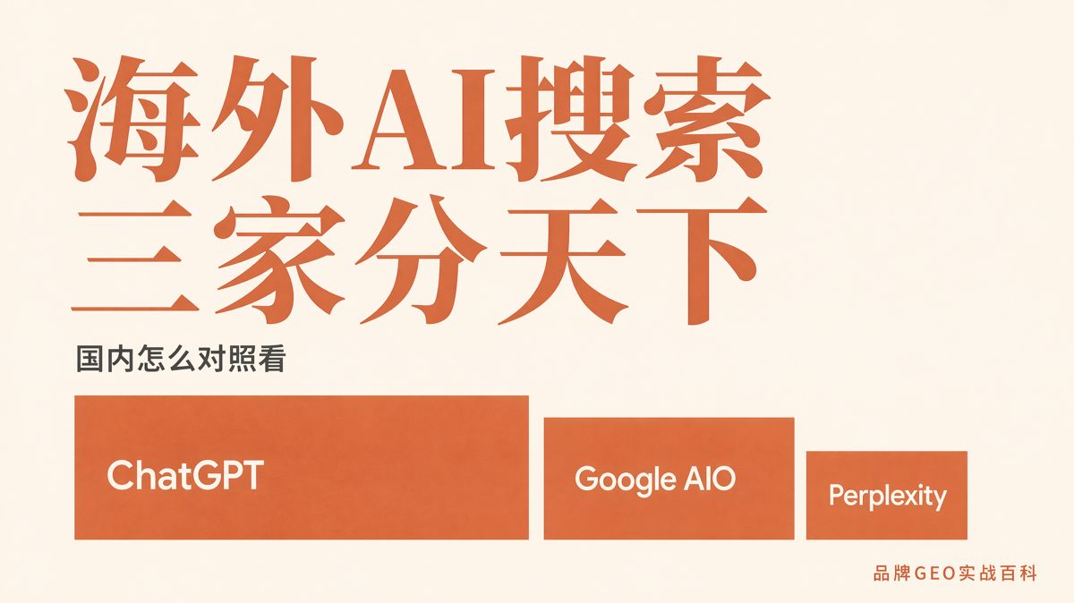 海外AI搜索三家主导,国内怎么对照