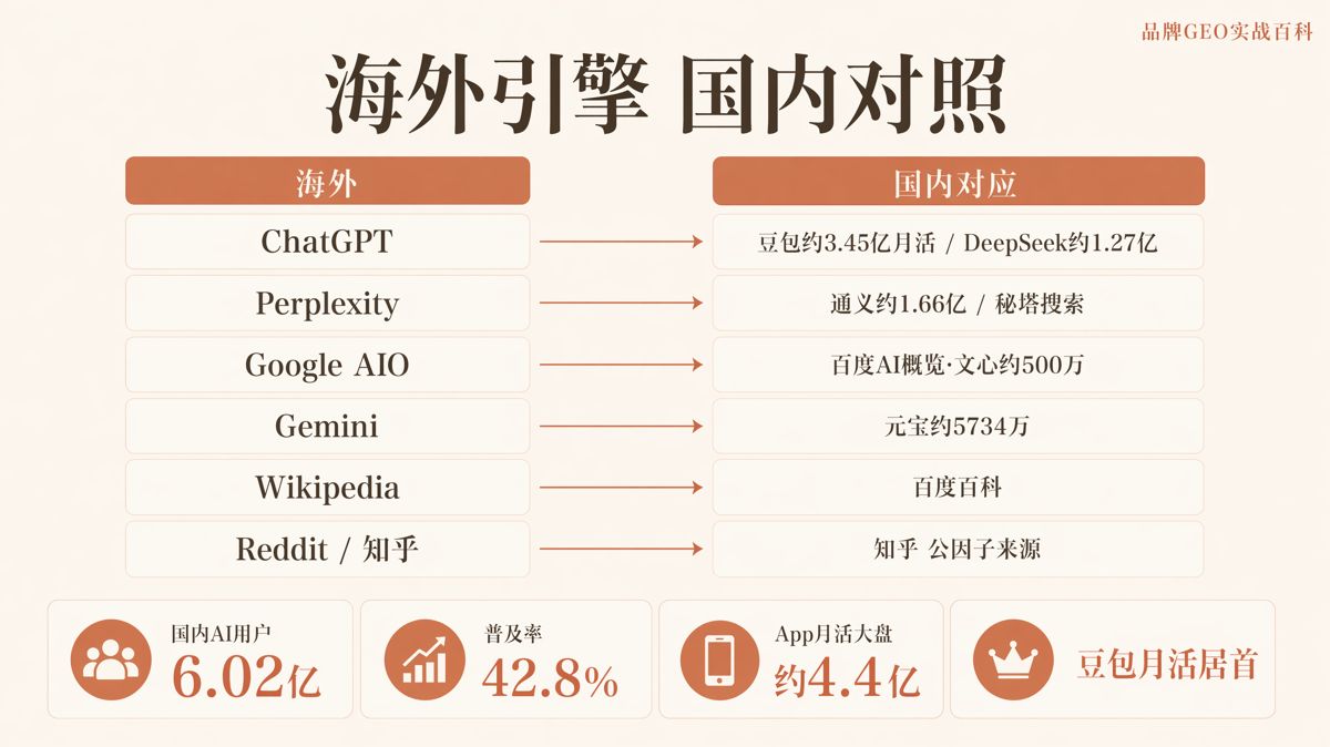 海外AI搜索三家主导,国内怎么对照