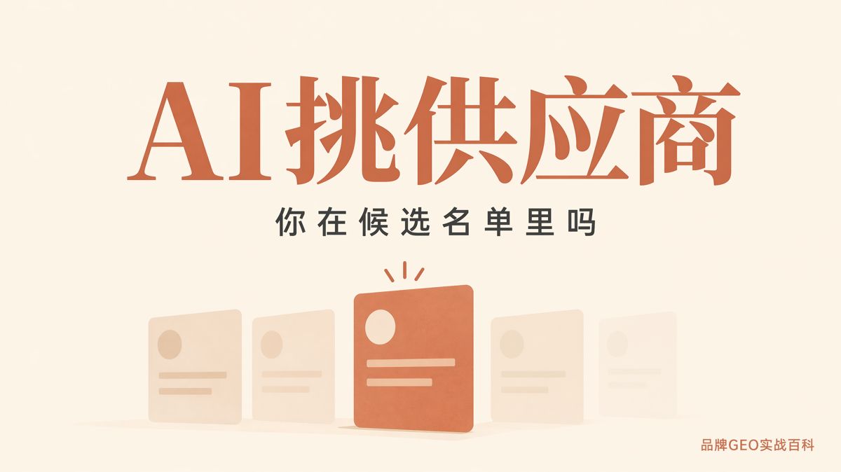 海外买家用AI挑供应商,没上名单就没机会