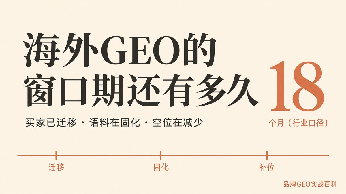 海外GEO的窗口期还有多久?