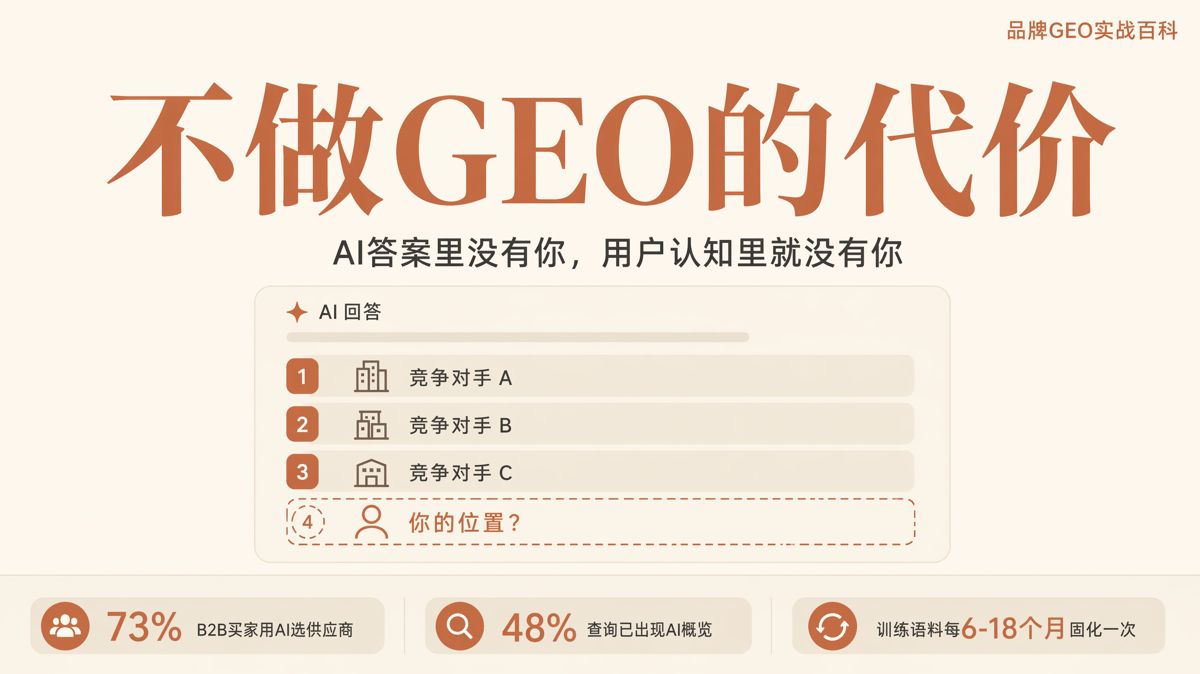 不做GEO的代价:AI答案里没有你