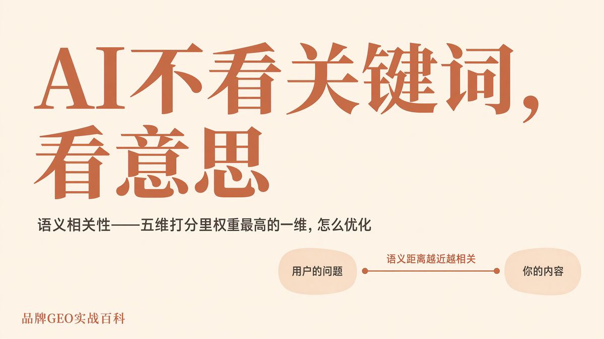 语义相关性怎么优化：AI不只看关键词