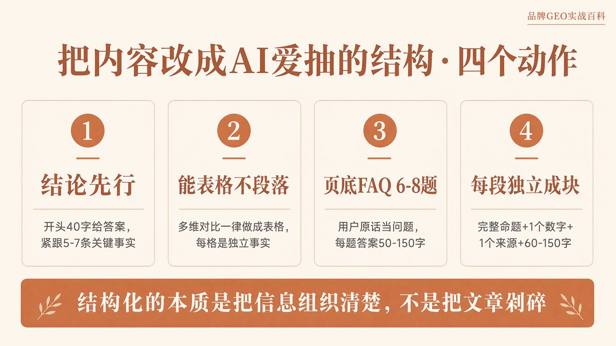 AI为什么更容易引用表格、清单和FAQ