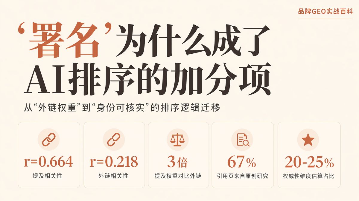 作者署名为什么影响AI排序