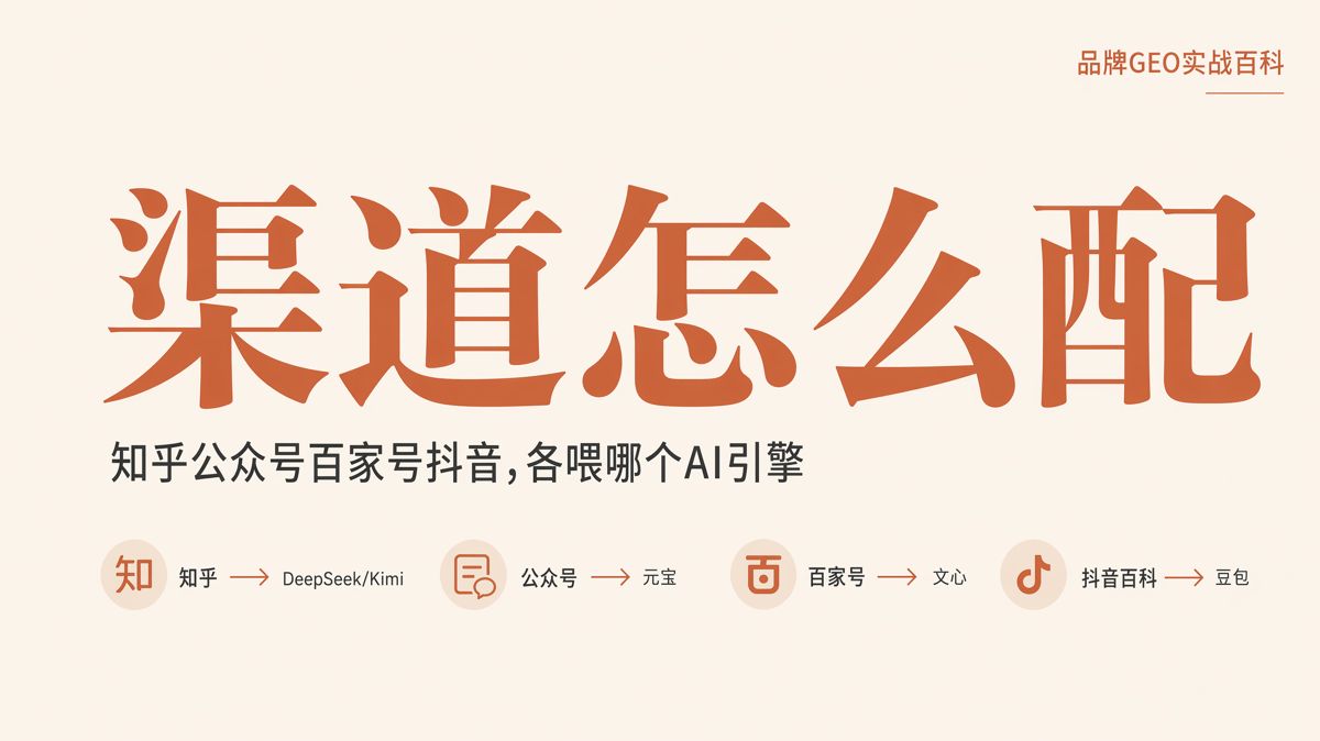 知乎公众号百家号抖音百科,GEO怎么配