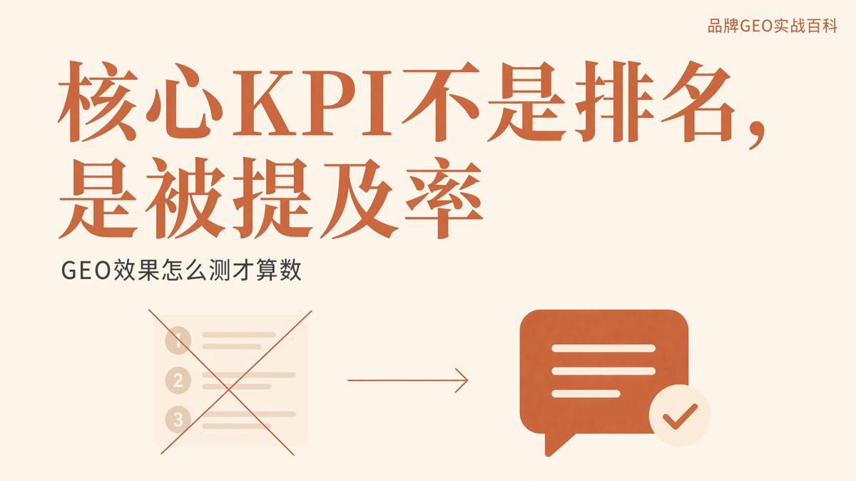 GEO核心KPI:被提及率,不是排名