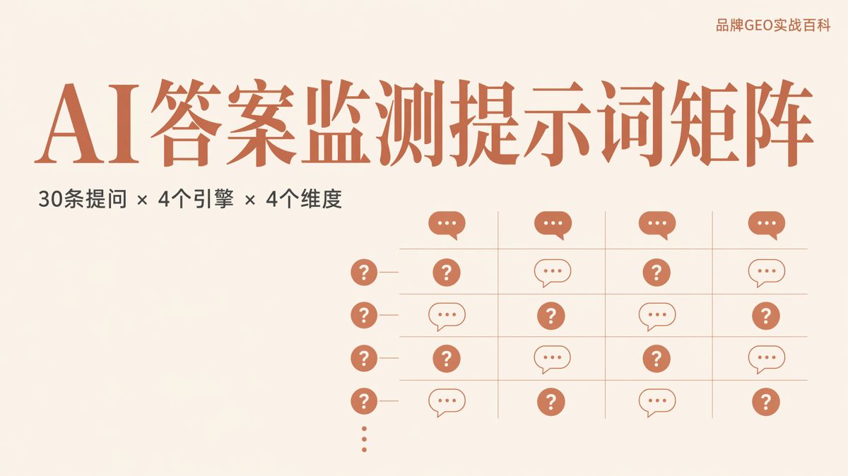 AI答案监测:用30条提示词建立复测矩阵