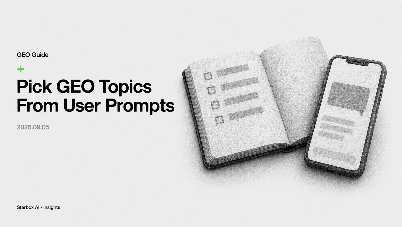 How to Pick GEO Topics: Working Backward from User Prompts