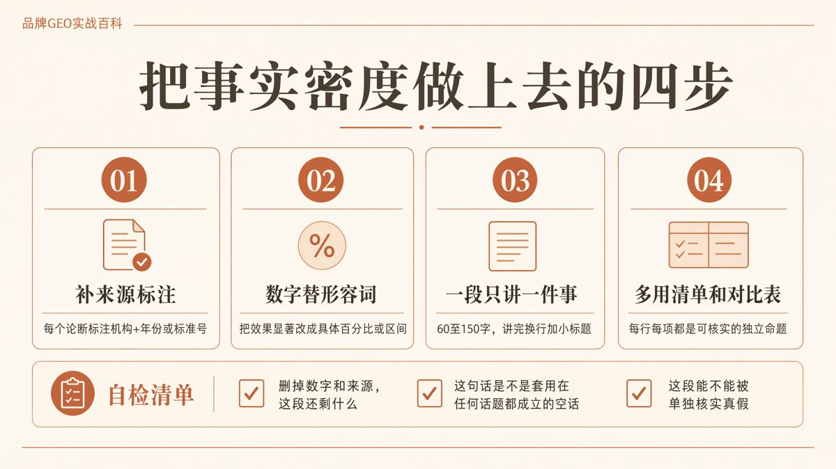 从关键词密度到事实密度:生成式搜索内容检查指南
