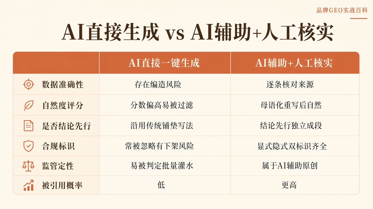 AI能寫GEO內容,但初稿不能直接發佈