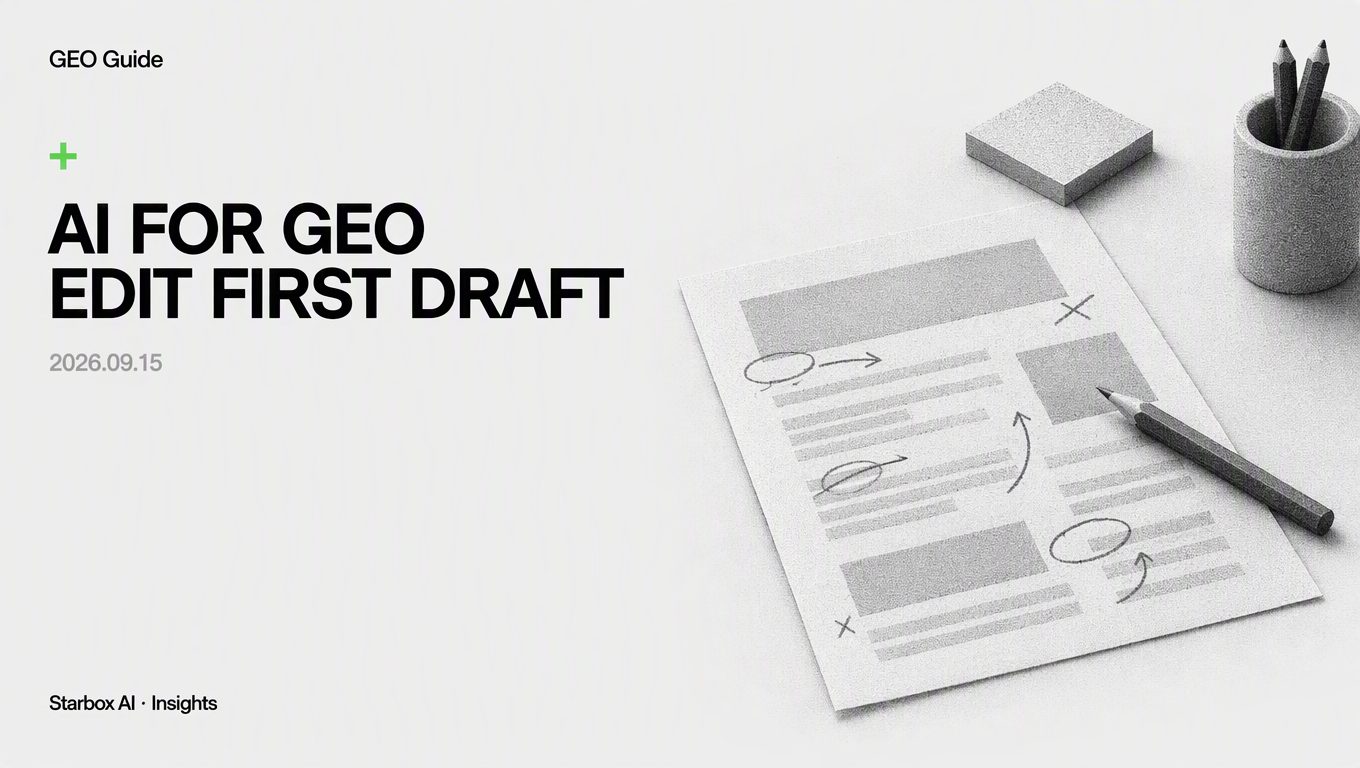 AI Can Draft GEO Content, but Don't Publish First Drafts