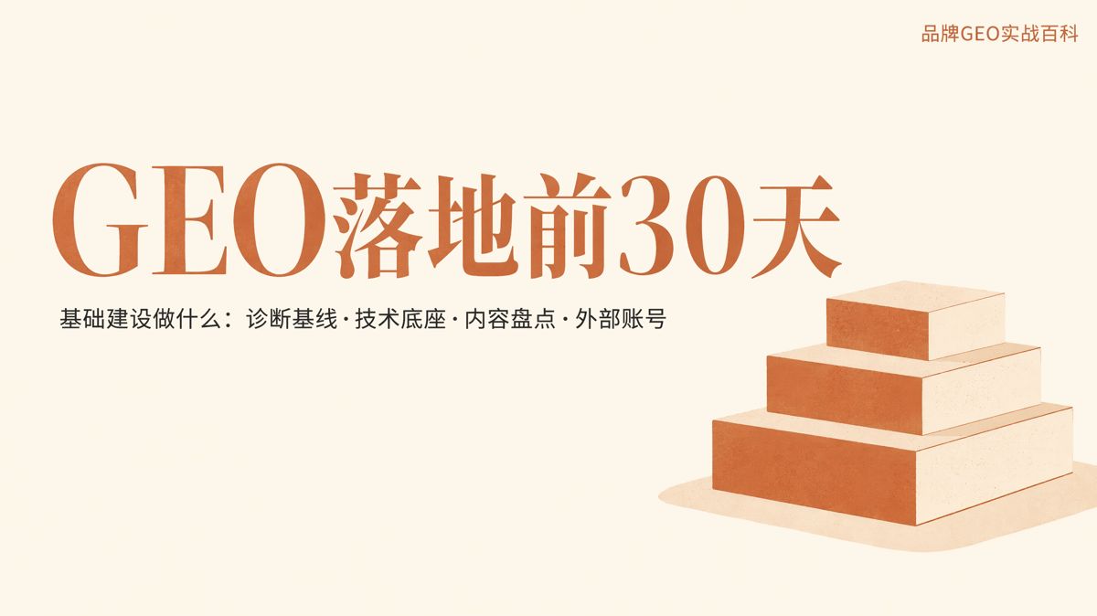 GEO落地前30天:四周基礎建設清單
