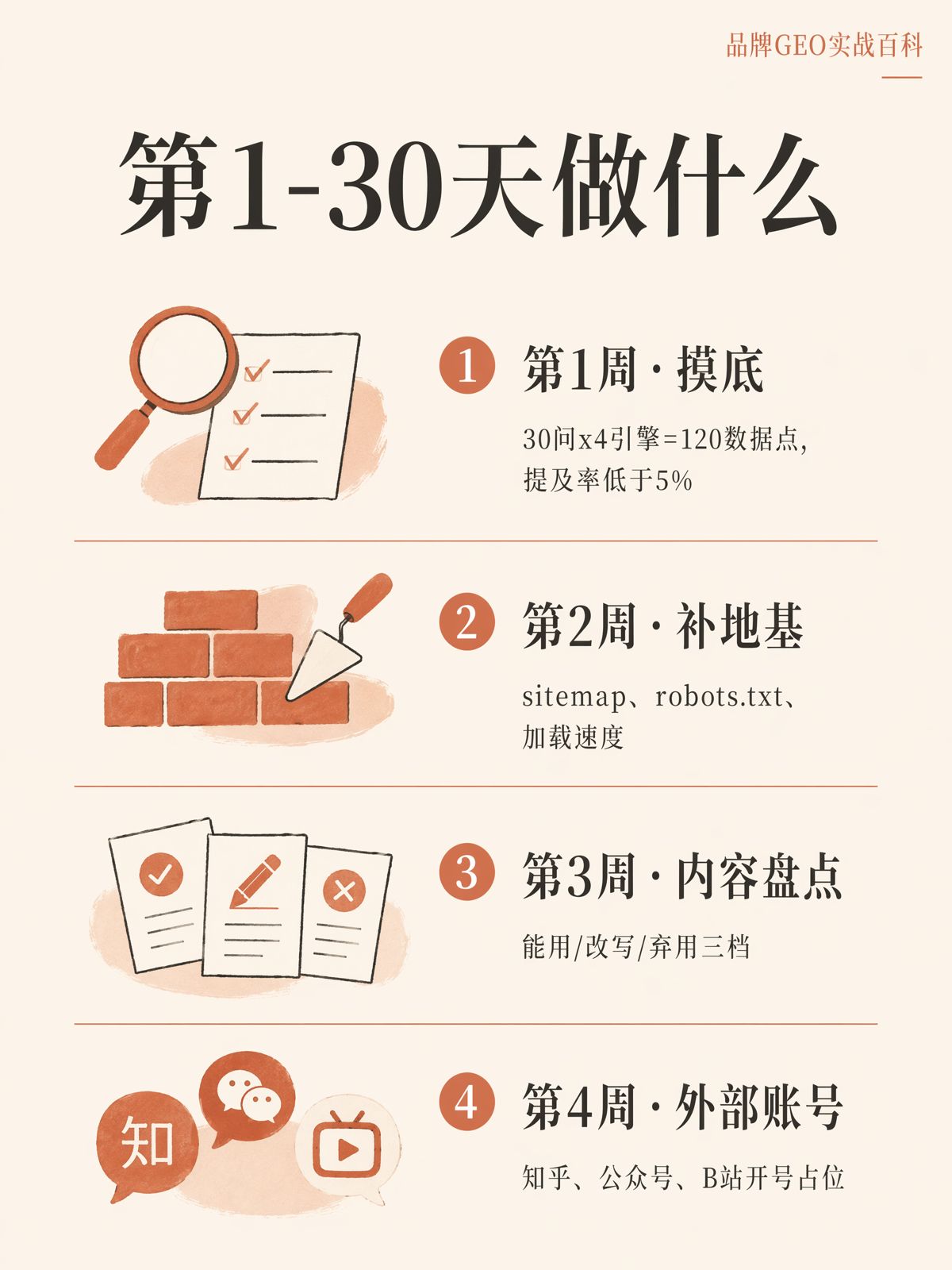 GEO落地前30天:四周基礎建設清單