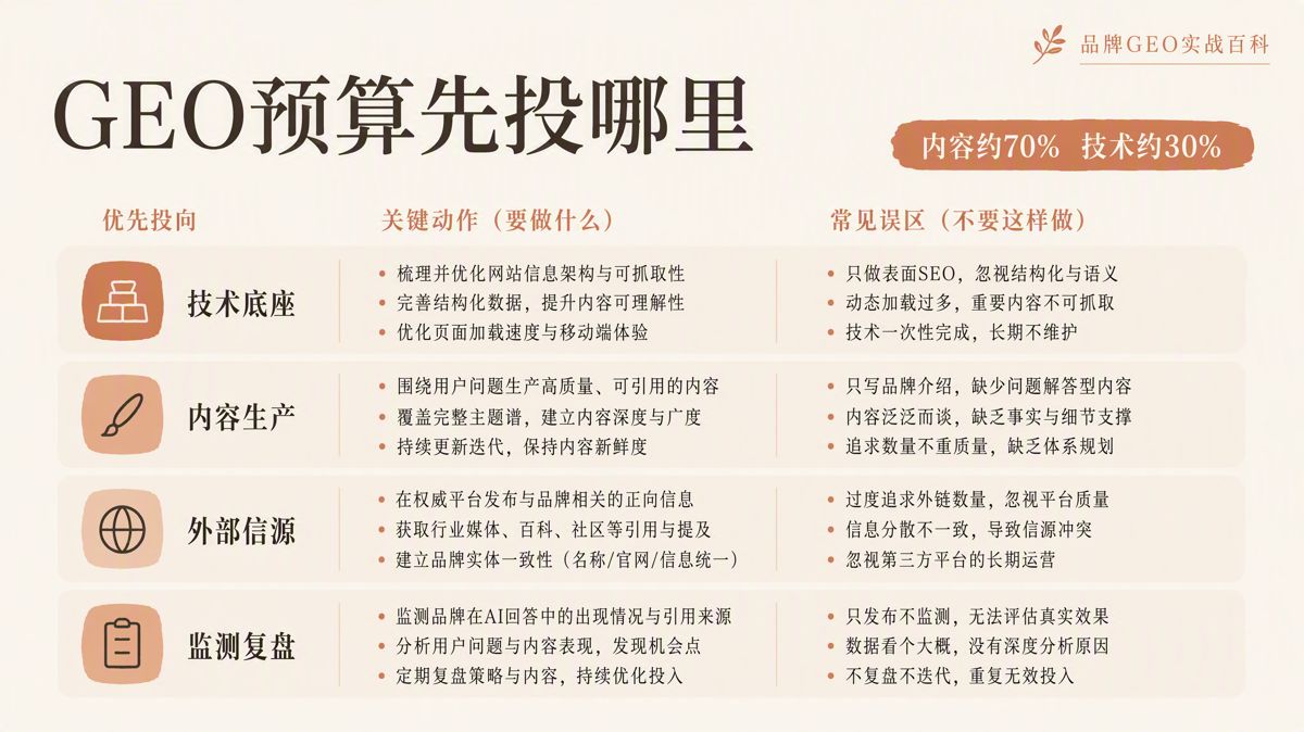 做 GEO,预算怎么分,团队怎么配?