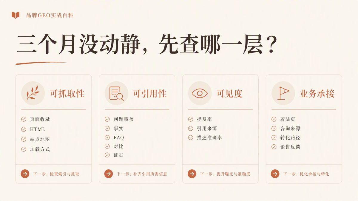 GEO做了三个月没效果?先查这四层