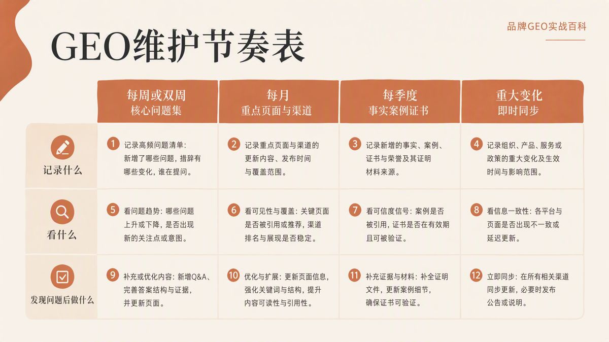 GEO見效後,如何持續維護?