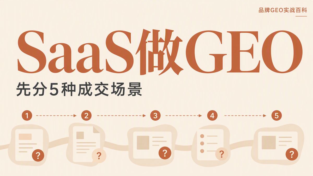 SaaS 做 GEO,先看懂 5 種用戶決策場景