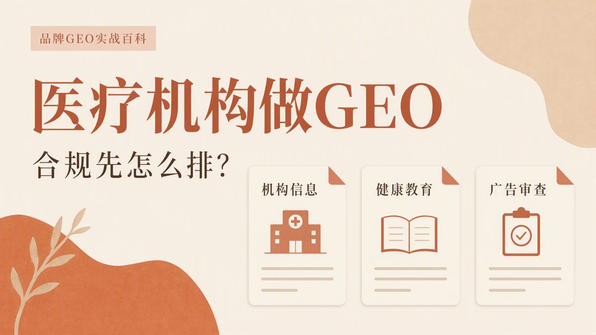 醫療機構GEO(生成式引擎優化)合規順序