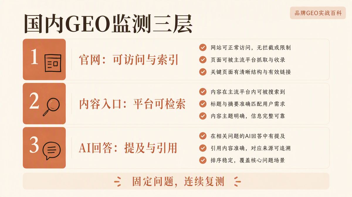 国内 GEO 怎么监测?一套可持续复测的方法